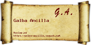 Galba Ancilla névjegykártya